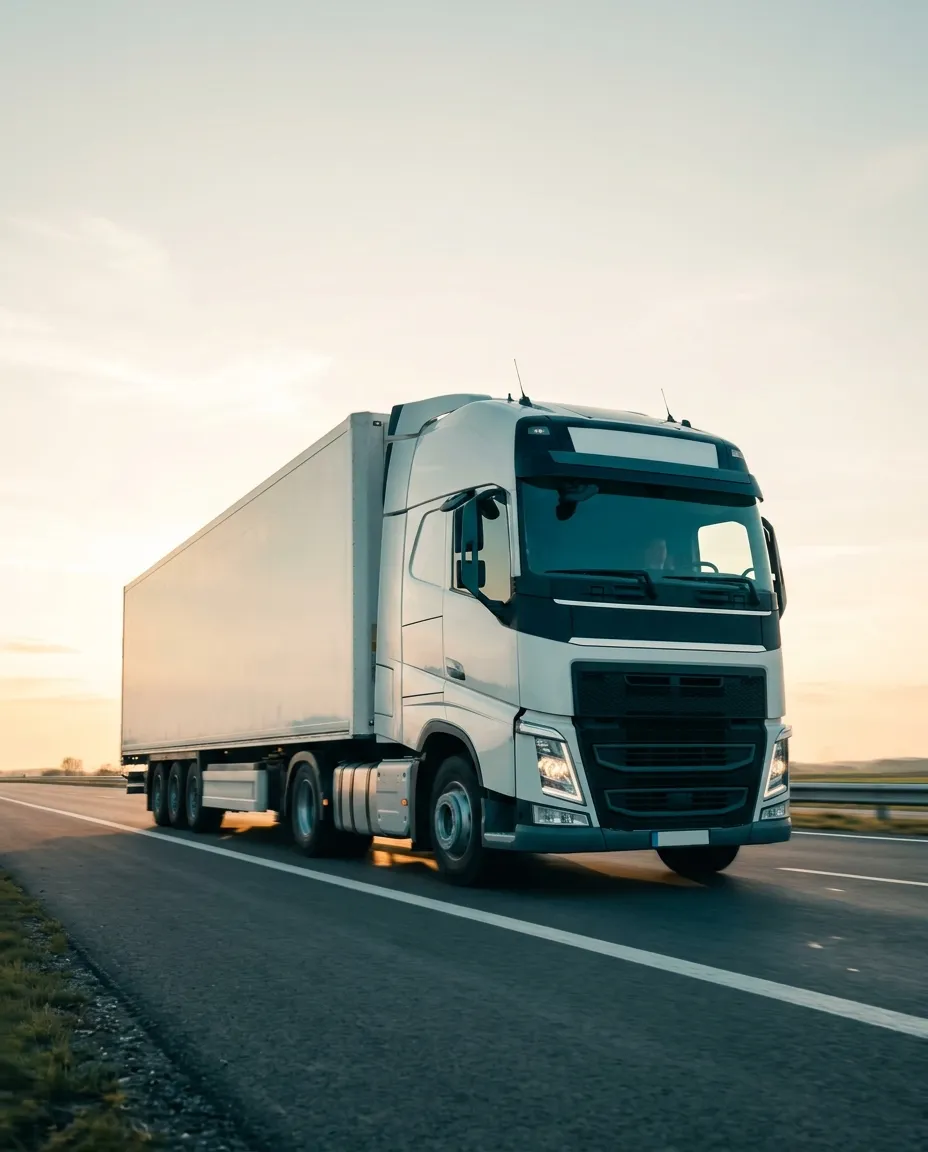 Truck on the road