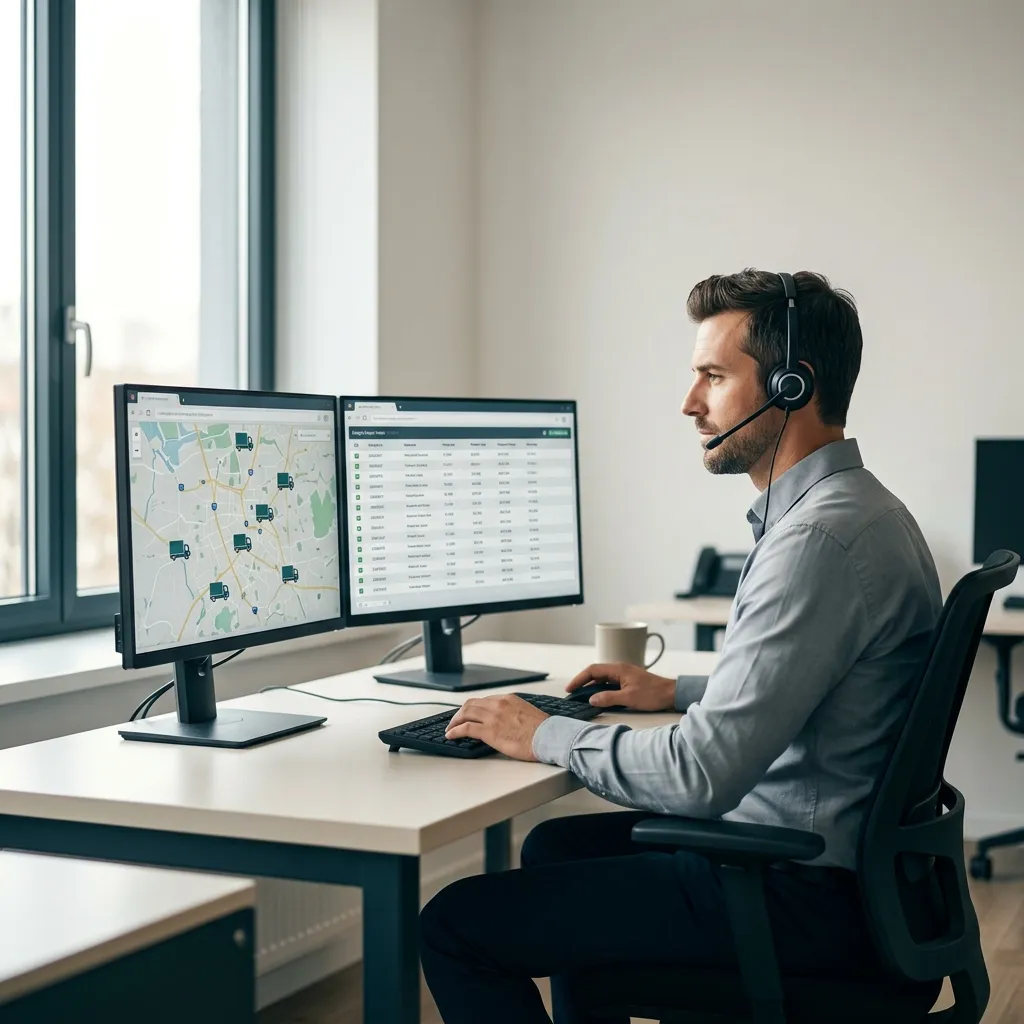 Dispatcher at desk